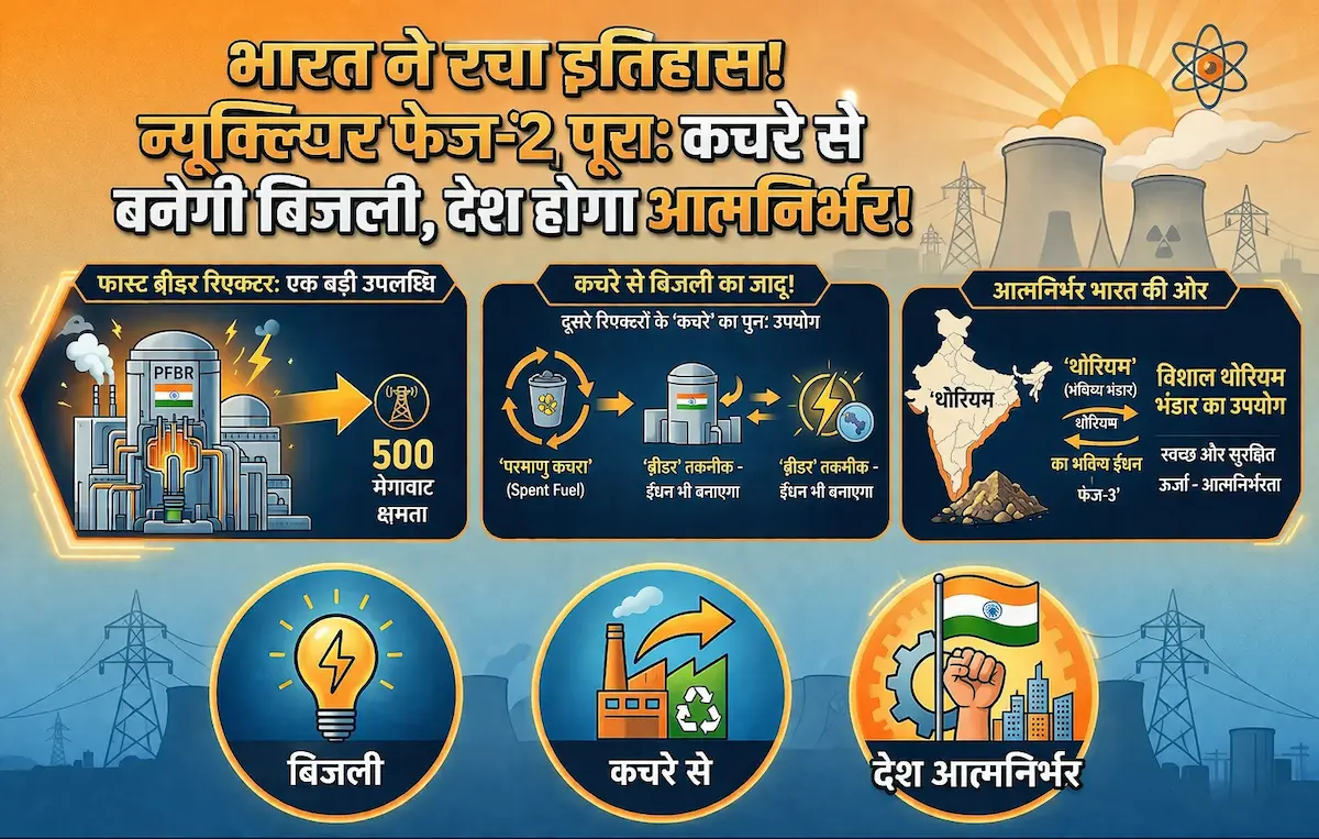 भारत न्यूक्लियर फेज 2 का प्रोटोटाइप फास्ट ब्रीडर रिएक्टर (PFBR)